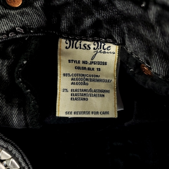 Miss Me Women's Black Embellished Skinny Jeans Size 28 - Picture 5 of 8